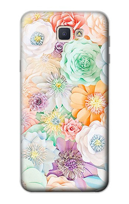 S3705 Fleur florale pastel Etui Coque Housse pour Samsung Galaxy J7 Prime (SM-G610F)