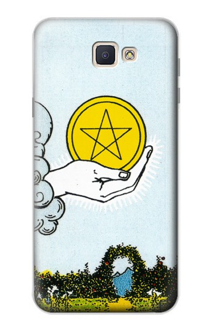 S3722 Carte de tarot Pièces de l'As des Pentacles Etui Coque Housse pour Samsung Galaxy J7 Prime (SM-G610F)