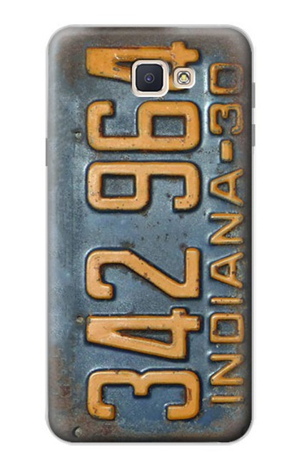 S3750 Plaque d'immatriculation de véhicule vintage Etui Coque Housse pour Samsung Galaxy J7 Prime (SM-G610F)