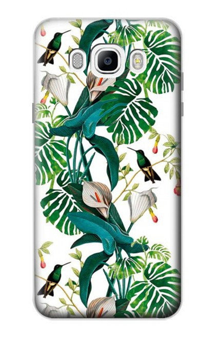 S3697 Oiseaux de la vie des feuilles Etui Coque Housse pour Samsung Galaxy J7 (2016)