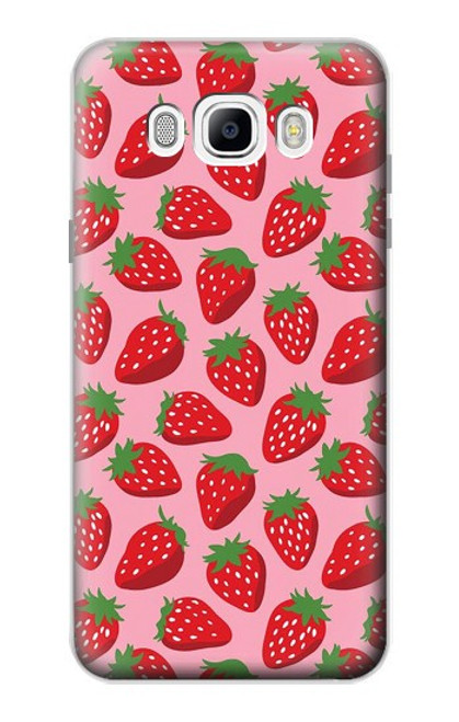 S3719 Modèle de fraise Etui Coque Housse pour Samsung Galaxy J7 (2016)