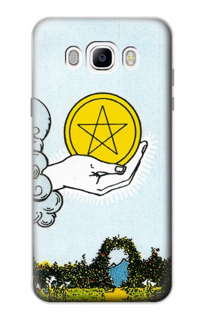 S3722 Carte de tarot Pièces de l'As des Pentacles Etui Coque Housse pour Samsung Galaxy J7 (2016)