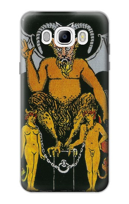 S3740 Carte de tarot le diable Etui Coque Housse pour Samsung Galaxy J7 (2016)