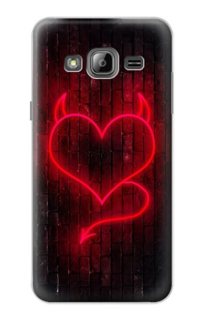 S3682 Cœur du diable Etui Coque Housse pour Samsung Galaxy J3 (2016)