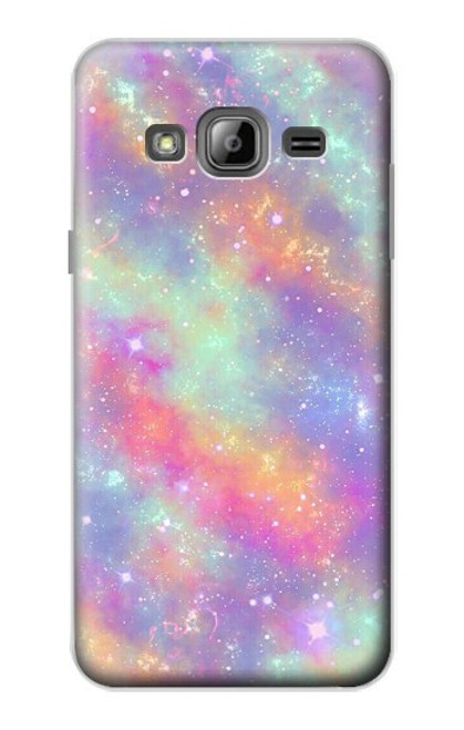 S3706 Arc-en-ciel pastel Galaxy Pink Sky Etui Coque Housse pour Samsung Galaxy J3 (2016)