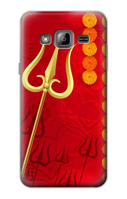 S3788 Shiv Trishul Etui Coque Housse pour Samsung Galaxy J3 (2016)