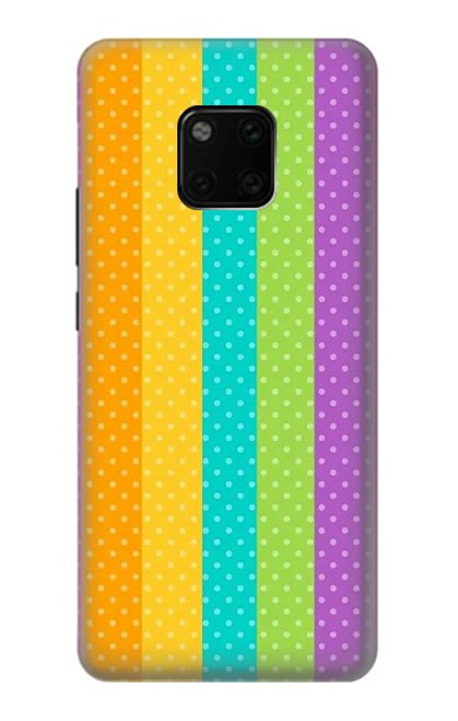 S3678 Vertical arc-en-ciel coloré Etui Coque Housse pour Huawei Mate 20 Pro