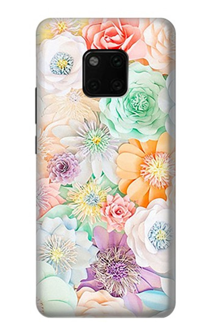 S3705 Fleur florale pastel Etui Coque Housse pour Huawei Mate 20 Pro