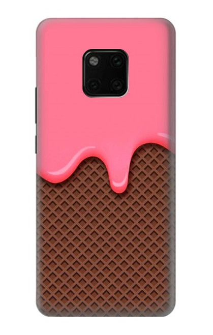 S3754 Cornet de crème glacée à la fraise Etui Coque Housse pour Huawei Mate 20 Pro