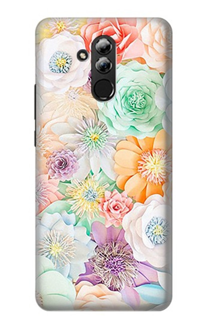 S3705 Fleur florale pastel Etui Coque Housse pour Huawei Mate 20 lite