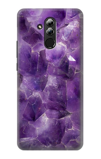 S3713 Graphique violet améthyste à quartz imprimé Etui Coque Housse pour Huawei Mate 20 lite