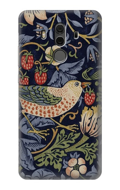 S3791 William Morris Strawberry Thief Fabric Etui Coque Housse pour Huawei Mate 10 Pro, Porsche Design