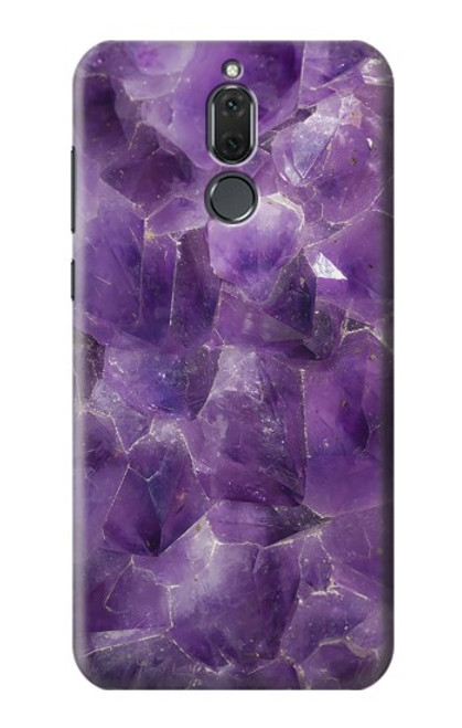 S3713 Graphique violet améthyste à quartz imprimé Etui Coque Housse pour Huawei Mate 10 Lite