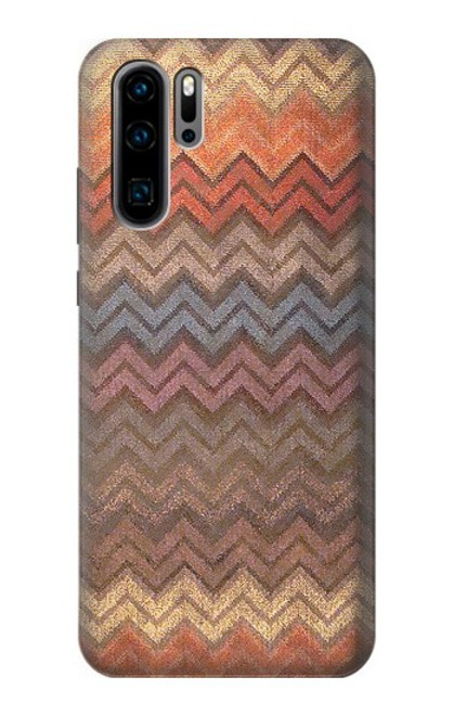 S3752 Motif de tissu en zigzag imprimé graphique Etui Coque Housse pour Huawei P30 Pro