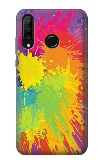 S3675 Tâche de couleur Etui Coque Housse pour Huawei P30 lite