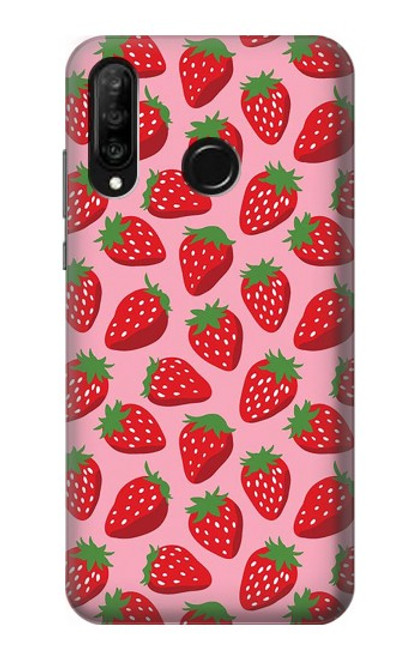 S3719 Modèle de fraise Etui Coque Housse pour Huawei P30 lite