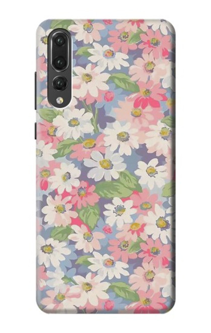 S3688 Motif d'art floral floral Etui Coque Housse pour Huawei P20 Pro