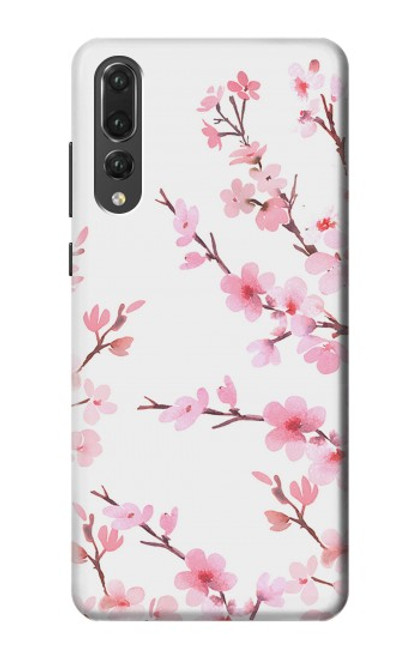 S3707 Fleur de cerisier rose fleur de printemps Etui Coque Housse pour Huawei P20 Pro