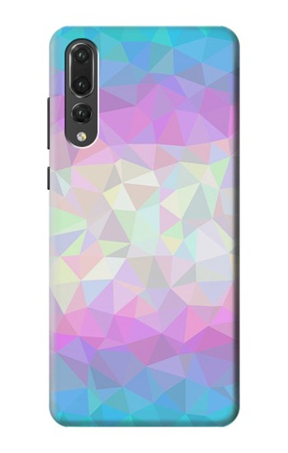 S3747 Polygone de drapeau trans Etui Coque Housse pour Huawei P20 Pro