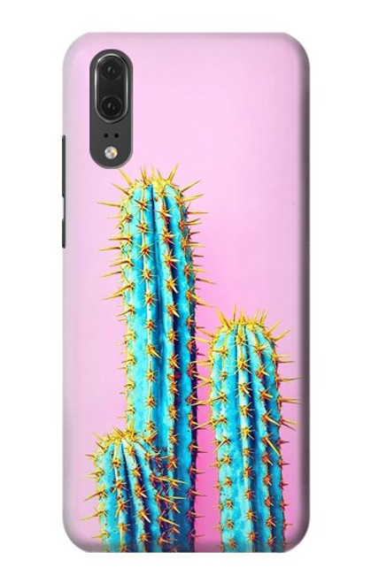 S3673 Cactus Etui Coque Housse pour Huawei P20
