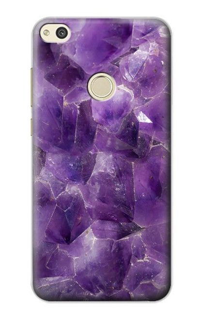 S3713 Graphique violet améthyste à quartz imprimé Etui Coque Housse pour Huawei P8 Lite (2017)