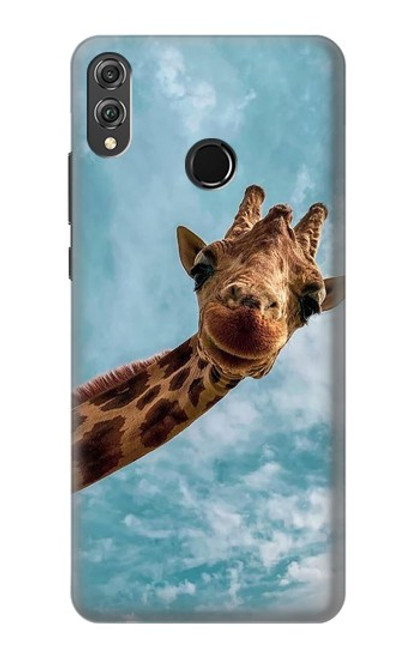 S3680 Girafe de sourire mignon Etui Coque Housse pour Huawei Honor 8X