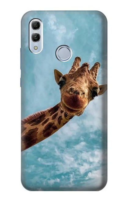 S3680 Girafe de sourire mignon Etui Coque Housse pour Huawei Honor 10 Lite, Huawei P Smart 2019