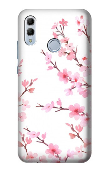 S3707 Fleur de cerisier rose fleur de printemps Etui Coque Housse pour Huawei Honor 10 Lite, Huawei P Smart 2019