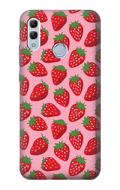 S3719 Modèle de fraise Etui Coque Housse pour Huawei Honor 10 Lite, Huawei P Smart 2019
