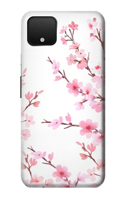 S3707 Fleur de cerisier rose fleur de printemps Etui Coque Housse pour Google Pixel 4