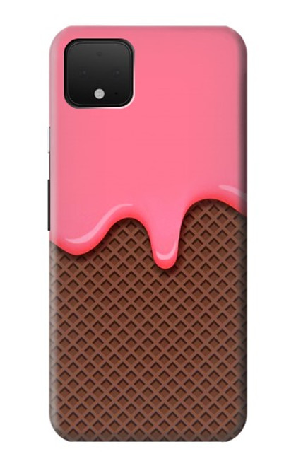 S3754 Cornet de crème glacée à la fraise Etui Coque Housse pour Google Pixel 4