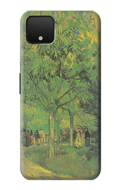 S3748 Van Gogh une ruelle dans un jardin public Etui Coque Housse pour Google Pixel 4 XL