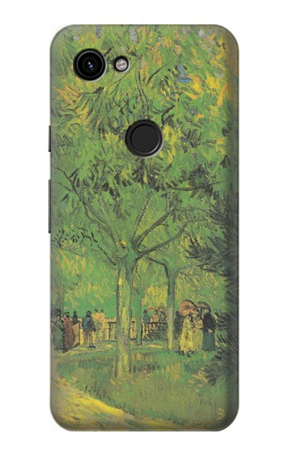 S3748 Van Gogh une ruelle dans un jardin public Etui Coque Housse pour Google Pixel 3a