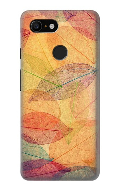 S3686 Automne Feuille Automne Etui Coque Housse pour Google Pixel 3