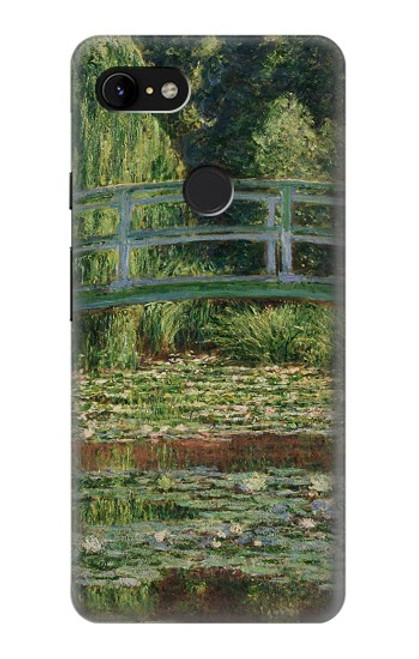 S3674 Claude Monet La passerelle japonaise et la piscine de nénuphars Etui Coque Housse pour Google Pixel 3 XL