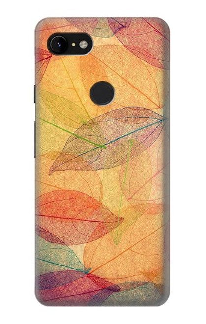 S3686 Automne Feuille Automne Etui Coque Housse pour Google Pixel 3 XL