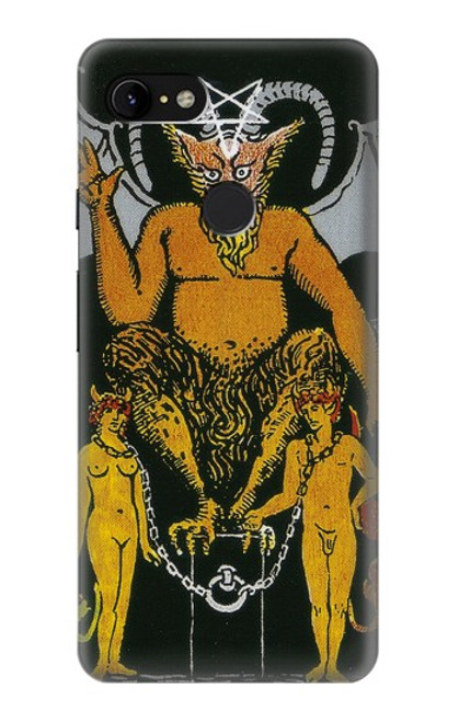 S3740 Carte de tarot le diable Etui Coque Housse pour Google Pixel 3 XL