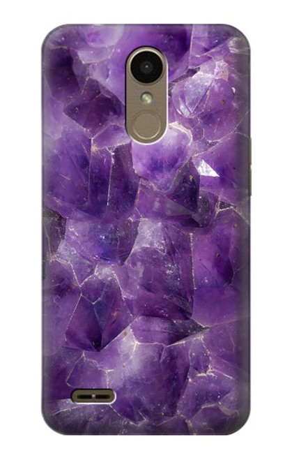 S3713 Graphique violet améthyste à quartz imprimé Etui Coque Housse pour LG K10 (2018), LG K30