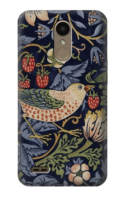 S3791 William Morris Strawberry Thief Fabric Etui Coque Housse pour LG K10 (2018), LG K30