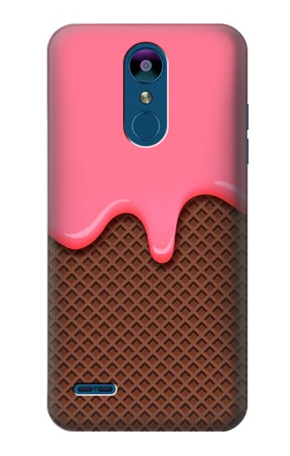 S3754 Cornet de crème glacée à la fraise Etui Coque Housse pour LG K8 (2018)