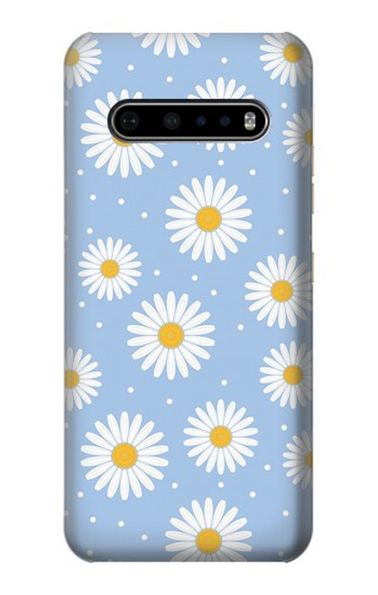 S3681 Motif de fleurs de marguerite Etui Coque Housse pour LG V60 ThinQ 5G