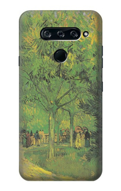 S3748 Van Gogh une ruelle dans un jardin public Etui Coque Housse pour LG V40, LG V40 ThinQ