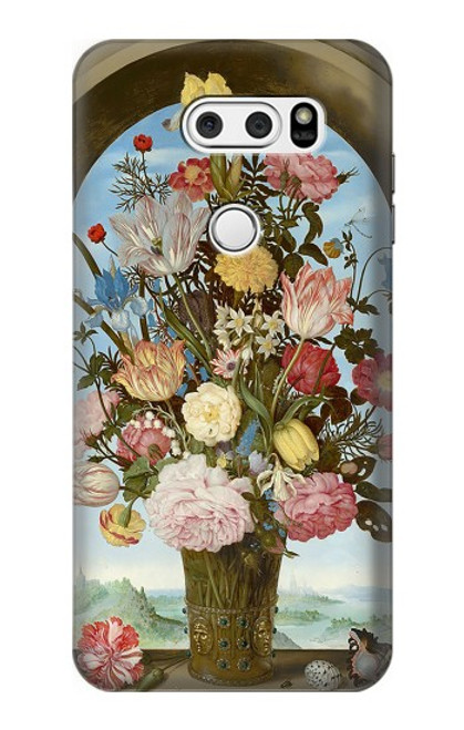 S3749 Vase de fleurs Etui Coque Housse pour LG V30, LG V30 Plus, LG V30S ThinQ, LG V35, LG V35 ThinQ