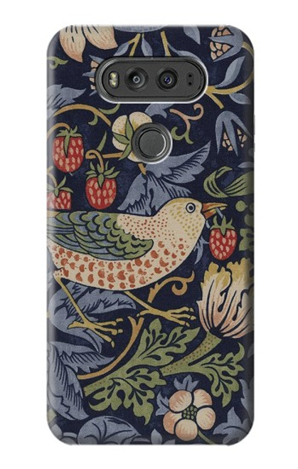 S3791 William Morris Strawberry Thief Fabric Etui Coque Housse pour LG V20