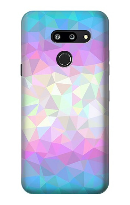 S3747 Polygone de drapeau trans Etui Coque Housse pour LG G8 ThinQ