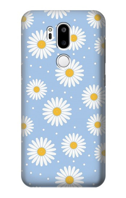 S3681 Motif de fleurs de marguerite Etui Coque Housse pour LG G7 ThinQ