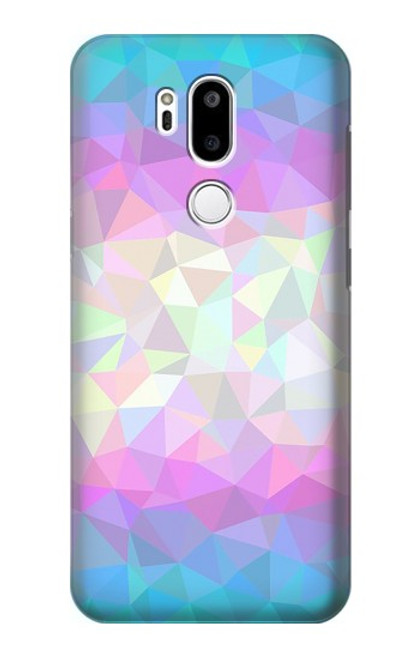 S3747 Polygone de drapeau trans Etui Coque Housse pour LG G7 ThinQ