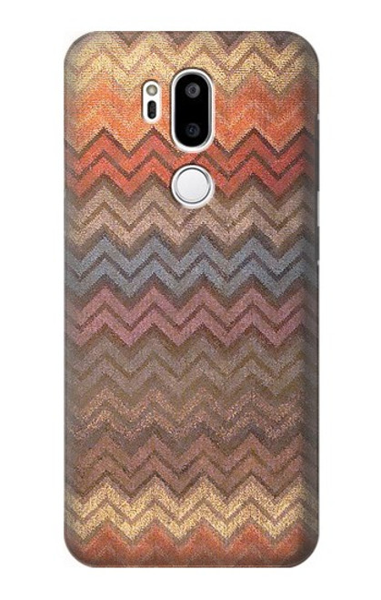 S3752 Motif de tissu en zigzag imprimé graphique Etui Coque Housse pour LG G7 ThinQ