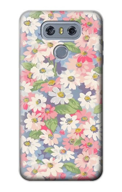 S3688 Motif d'art floral floral Etui Coque Housse pour LG G6