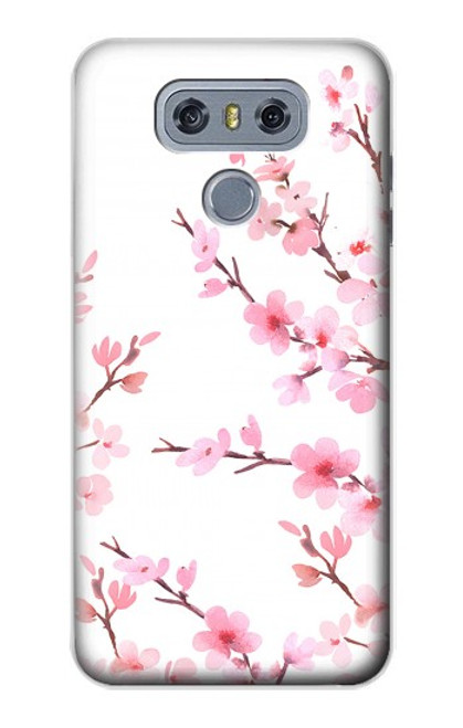 S3707 Fleur de cerisier rose fleur de printemps Etui Coque Housse pour LG G6